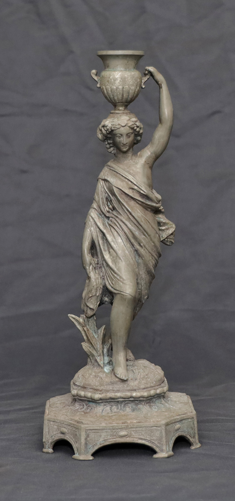 Antike Statue Skulptur Kerzenstaender