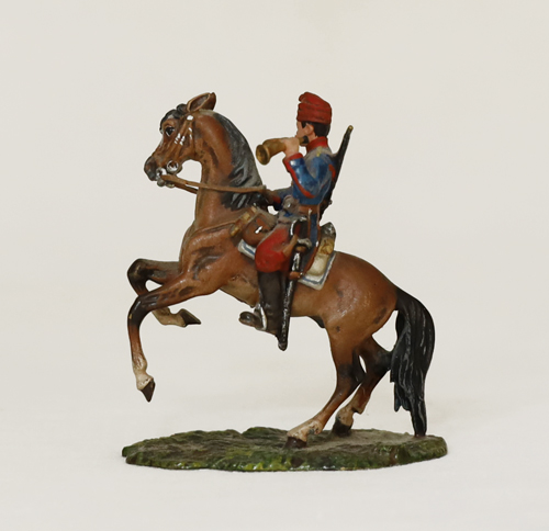 Miniatur Bronze Soldat Trompete handbemalt