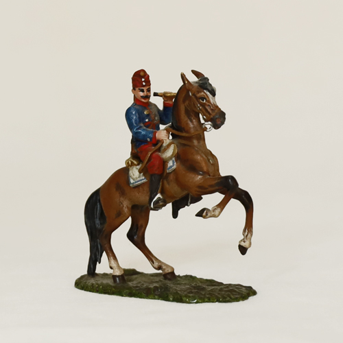 Miniatur Bronze Soldat Trompete handbemalt