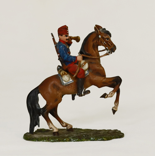 Miniatur Bronze Soldat Trompete handbemalt