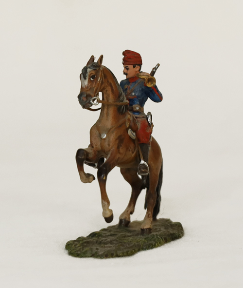 Miniatur Bronze Soldat Trompete handbemalt