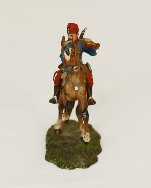 Miniatur Bronze Soldat Trompete handbemalt