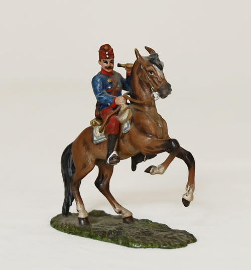 Miniatur Bronze Soldat Trompete handbemalt