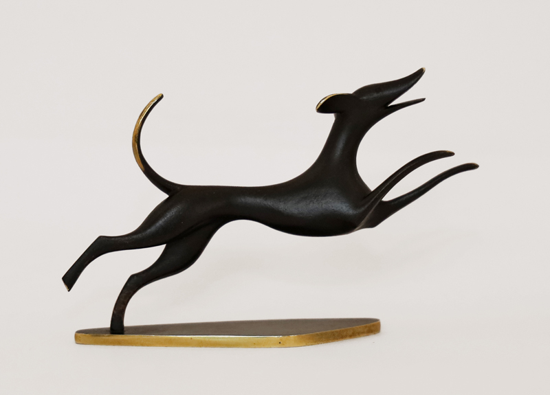 Hagenauer Bronzeskulptur Tierbronze Jagdhund Austria Wien