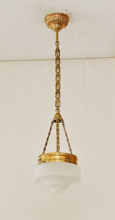 Art Deco Haengelampe Messing
