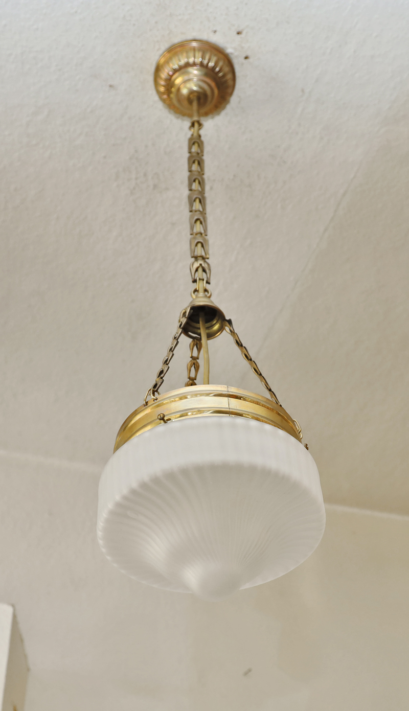 Art Deco Haengelampe Messing