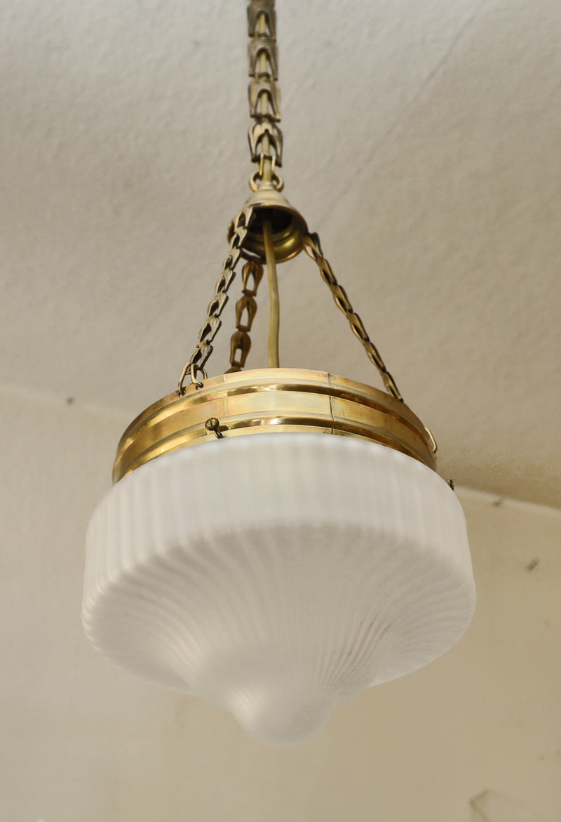 Art Deco Haengelampe Messing