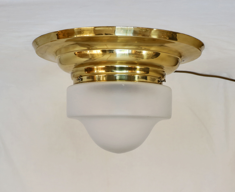 Jugendstil Art Deco Deckenlampe Messing