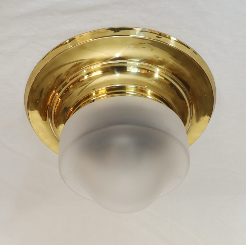 Jugendstil Art Deco Deckenlampe Messing