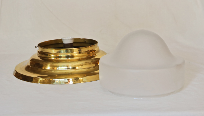 Jugendstil Art Deco Deckenlampe Messing