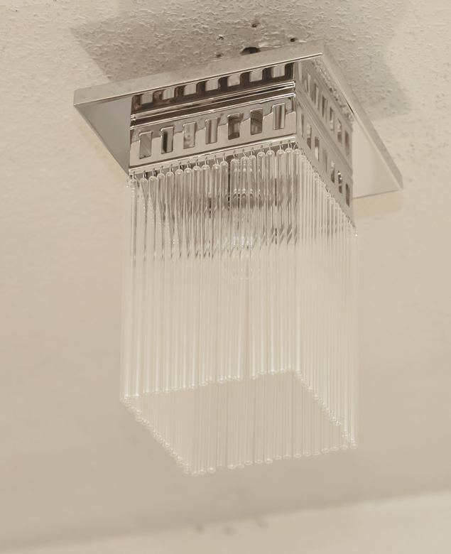 Art Deco Deckenlampe Jugendstil vernickelt leuchte