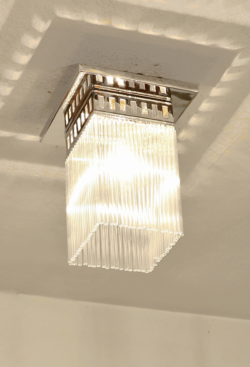 Art Deco Deckenlampe Jugendstil vernickelt leuchte