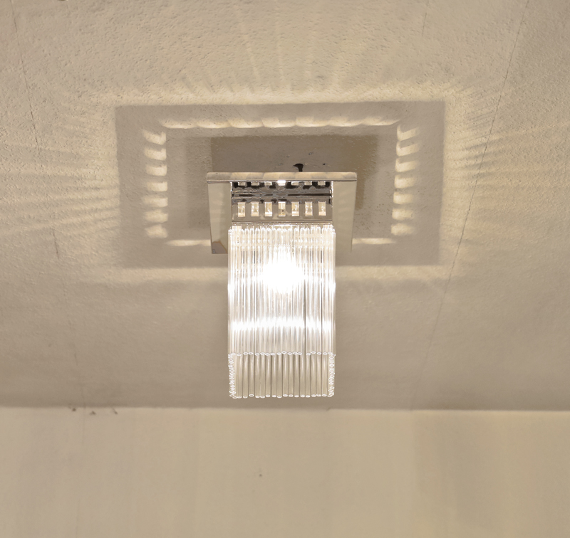 Art Deco Deckenlampe Jugendstil vernickelt leuchte