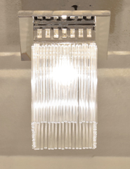 Art Deco Deckenlampe Jugendstil vernickelt leuchte