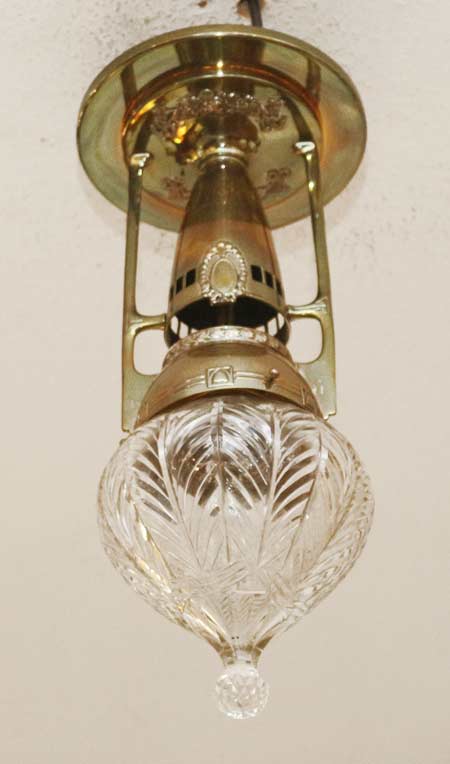 Jugendstil Deckenlampe Messing Lampe