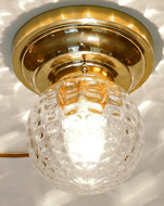 Art Deco Deckenlampe Messing Jugendstil
