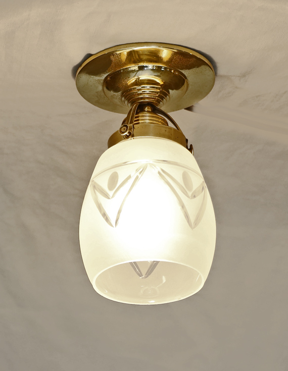 Jugendstil Art Deco Deckenlampe Messing