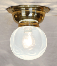 Jugendstil Deckenlampe Messing Lampe