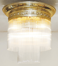  Jugendstil Messing Deckenlampen Glasstaebe