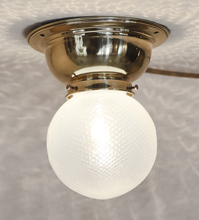 Jugendstil Deckenlampe Messing Art Deco
