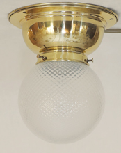 Original Jugendstil Messing Art Deco Deckenlampe