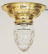 Jugendstil Art Deco Deckenlampe Messing