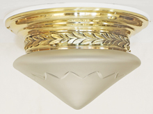 Jugendstil Art Deco original Deckenlampe Messing