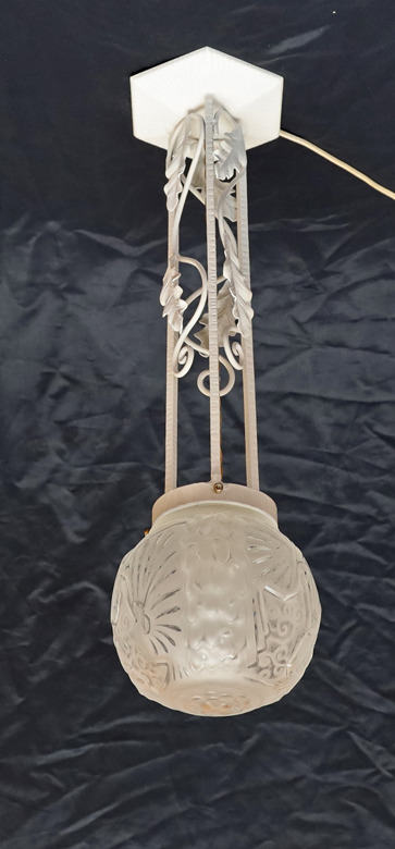 Jugendstil Lampe Haengelampe Leuchte weiss