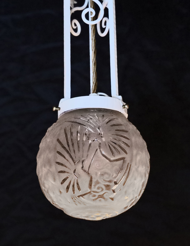 Jugendstil Lampe Haengelampe Leuchte weiss