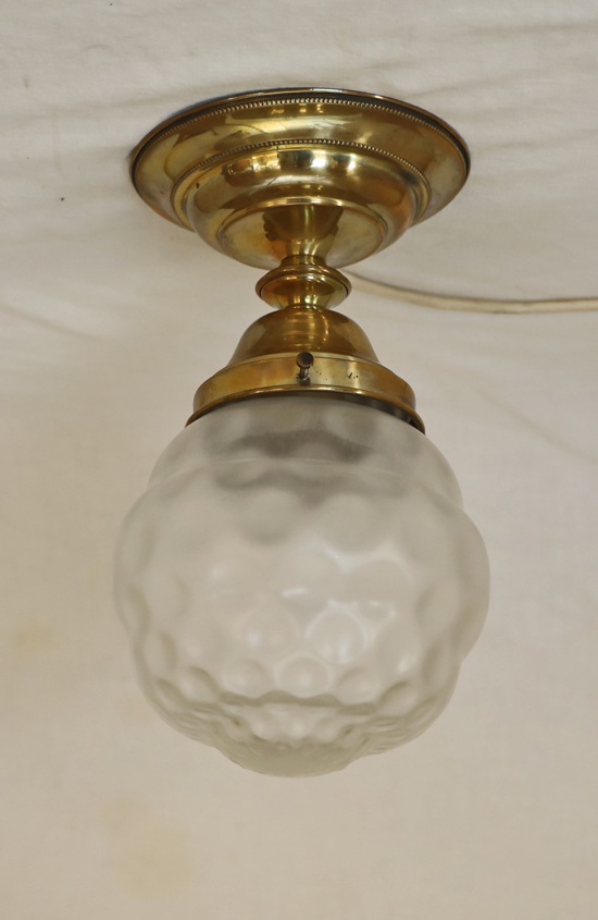 Jugendstil Art Deco Deckenlampe Messing