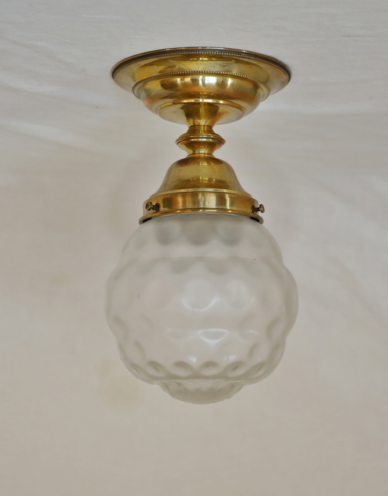 Jugendstil Art Deco Deckenlampe Messing