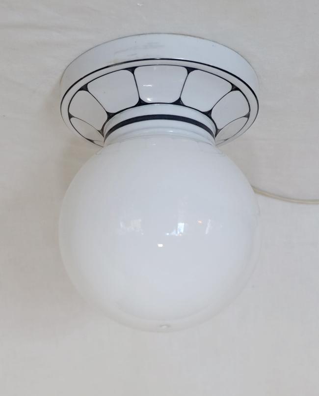 Jugendstil Keramik Lampe 