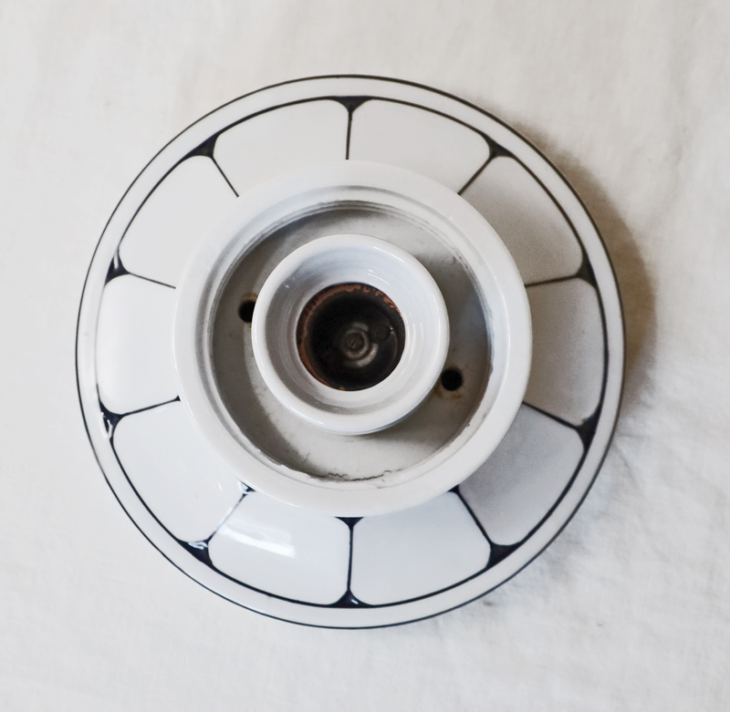 Jugendstil Keramik Lampe 