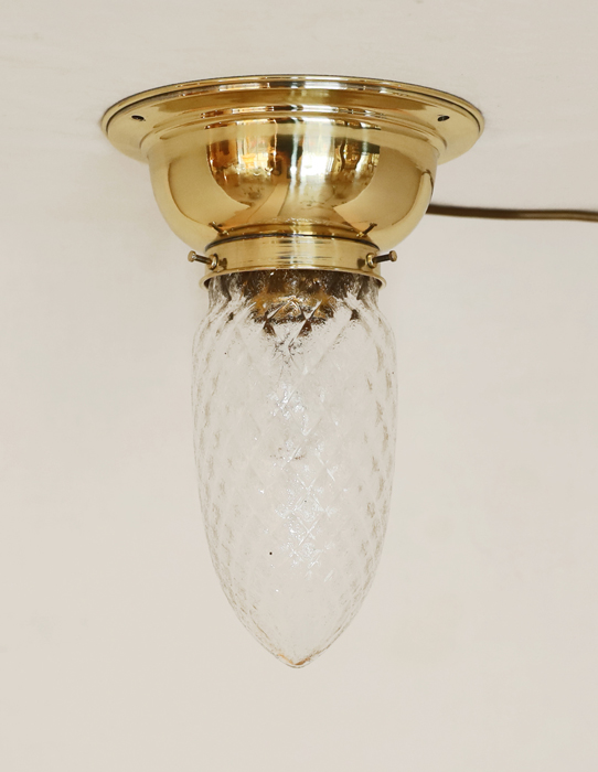 Jugendstil Art Deco Deckenlampe Messing Leuchte