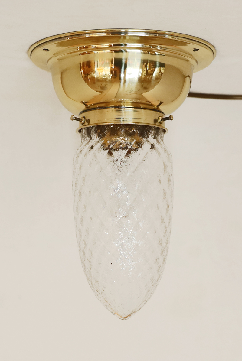 Jugendstil Art Deco Deckenlampe Messing Leuchte