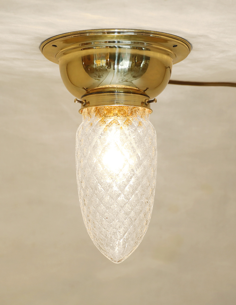 Jugendstil Art Deco Deckenlampe Messing Leuchte