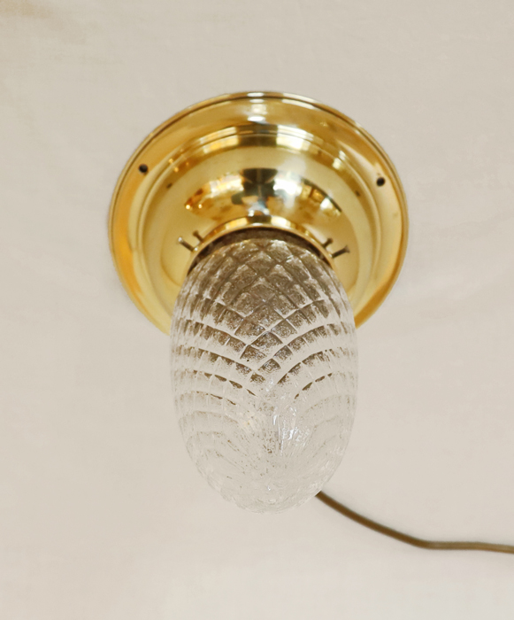 Jugendstil Art Deco Deckenlampe Messing Leuchte