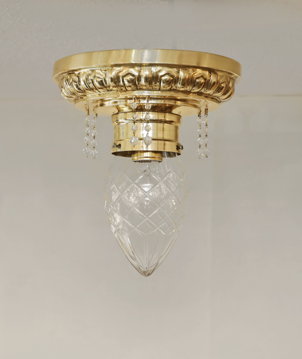 Jugendstil Art Deco Deckenlampe Messing