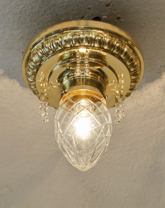 Jugendstil Art Deco Deckenlampe Messing