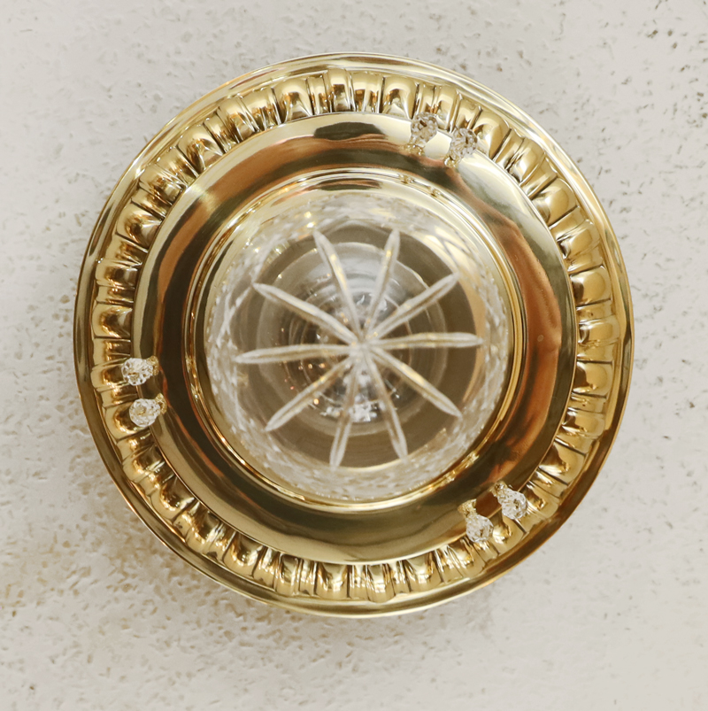 Jugendstil Art Deco Deckenlampe Messing