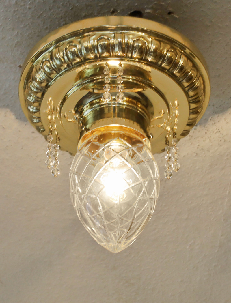 Jugendstil Art Deco Deckenlampe Messing