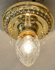 Jugendstil Art Deco Deckenlampe Messing