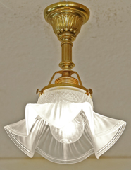 Jugendstil Art Deco Deckenlampe Messing
