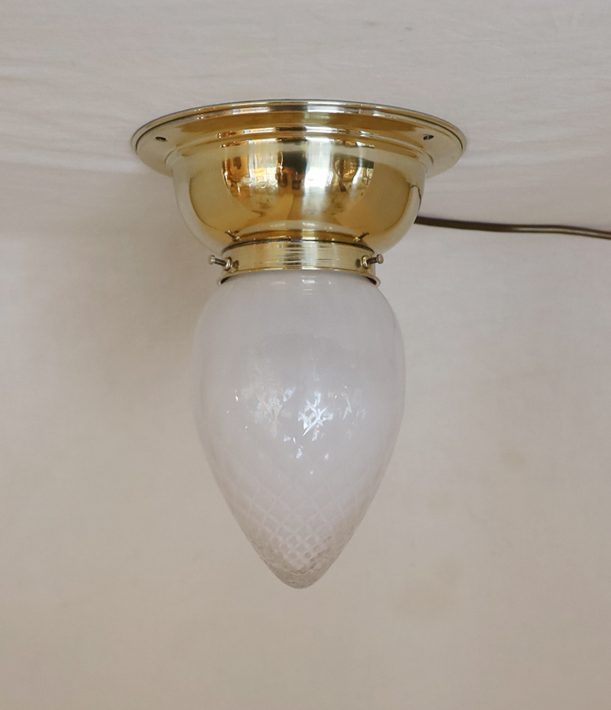 Jugendstil Art Deco Deckenlampe Messing Leuchte