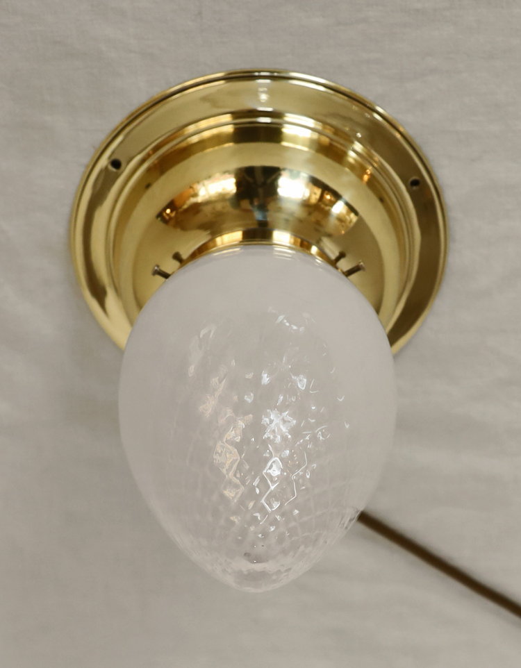 Jugendstil Art Deco Deckenlampe Messing Leuchte