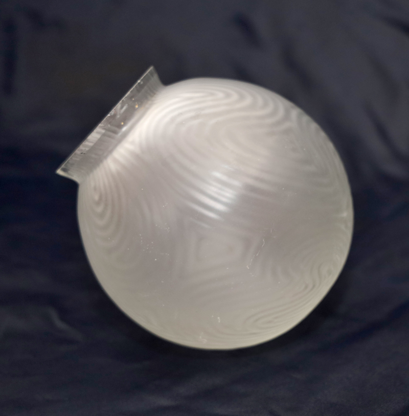 Jugendstil Art Deco Deckenlampe Messing Glasschirm