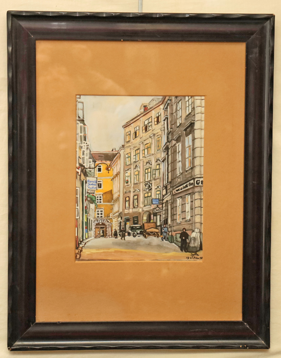 Aquarell Jutta Sika Wien Innenstadt Schoenlaterngasse