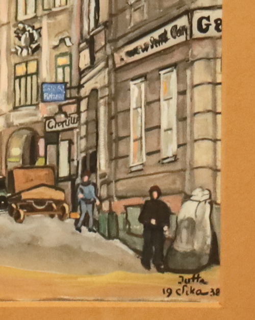 Aquarell Jutta Sika Wien Innenstadt Schoenlaterngasse