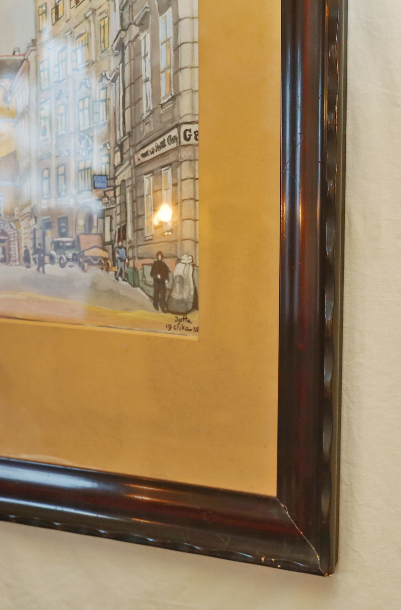 Aquarell Jutta Sika Wien Innenstadt Schoenlaterngasse