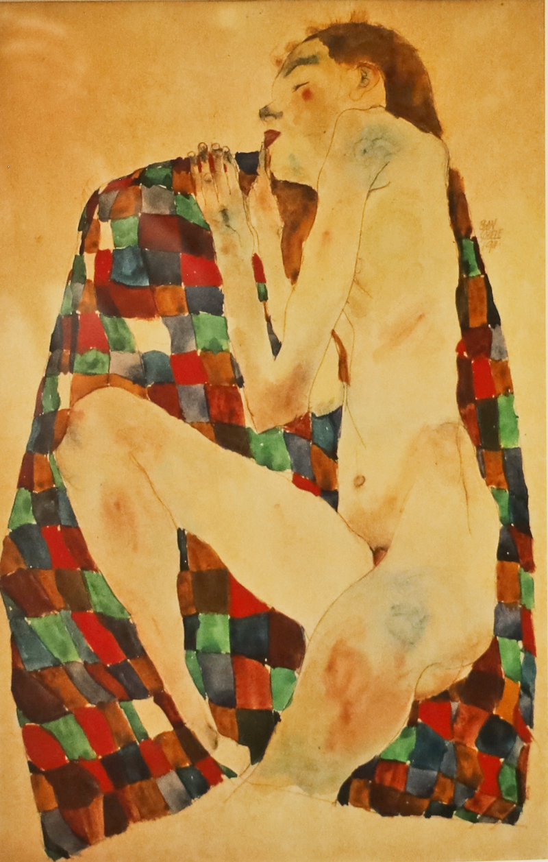 Egon Schiele Kunstdruck weiblicher akt